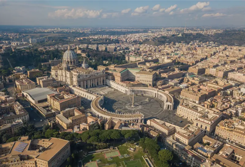 Aerial View Of Vatican City Rome