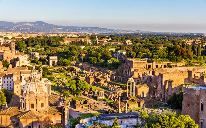 Aerial View Roman Forum
