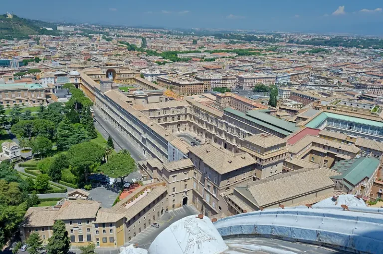 Aerial View Vatican Museums Rome Italy