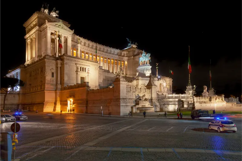 Altar Of The Fatherland At Night Rome
