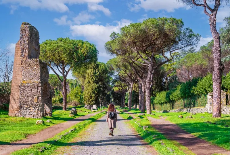 Ancient Appian Way Near Rome