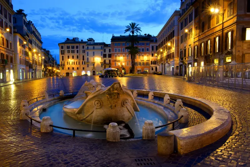 Barcaccia Fountain Spanish Square Rome
