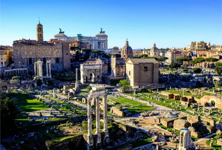 Black White Roman Forum Rome 2
