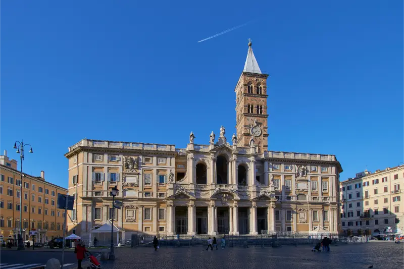 Facade Of Basilica Saint Mary Major Rome