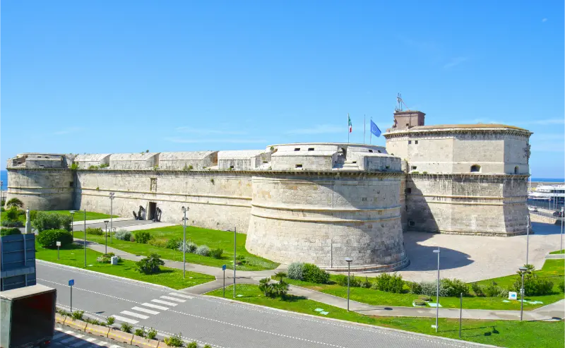 Historic Michelangelo Fortress Civitavecchia Near Rome
