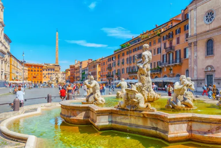Navona Square Fountain Of The Moor Rome