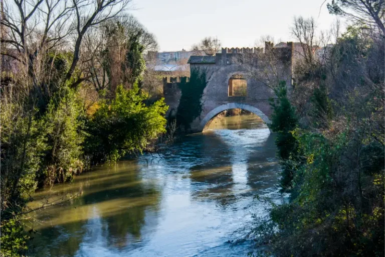 Nomentano Bridge Over Aniene River Rome 1