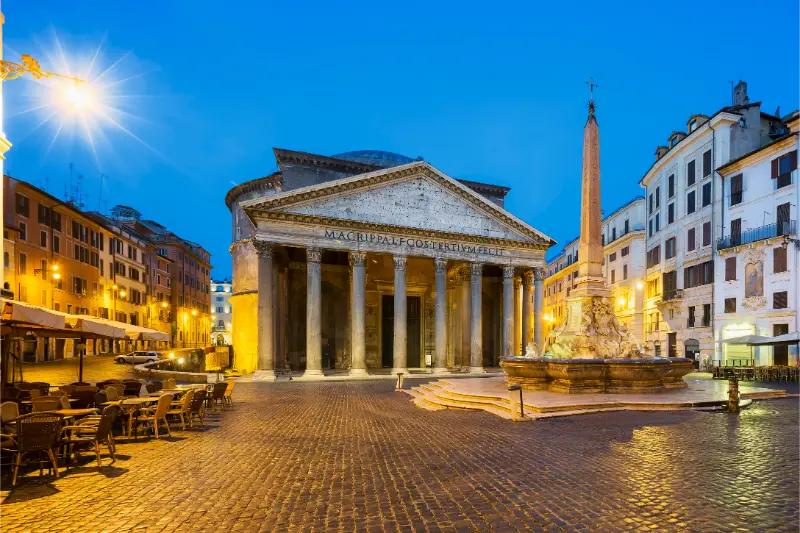 Pantheon Rome at night