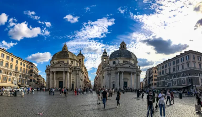 People Square Twin Churches Rome