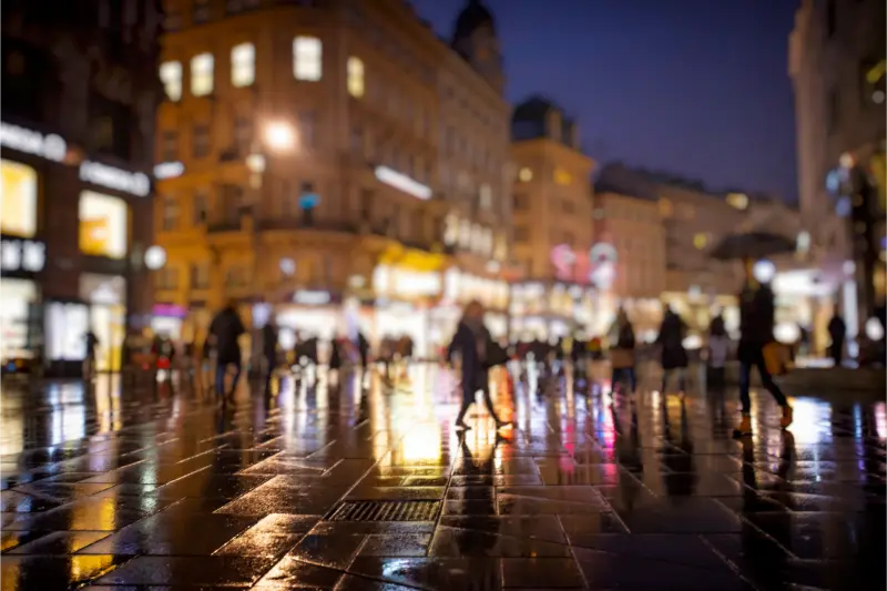 Rainy Night In Central Rome