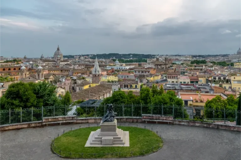 Rome Aerial Cityscape View From Pincio Hill Rome Italy