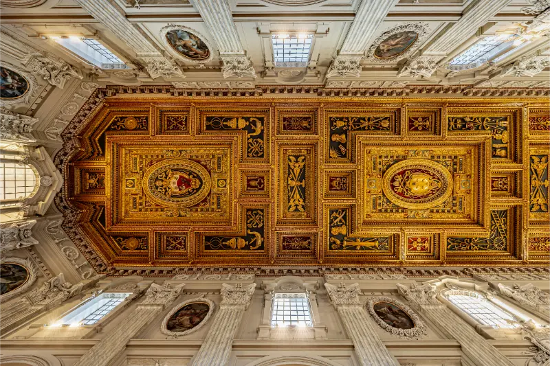 Saint John Lateran Basilica Golden Ceiling Rome