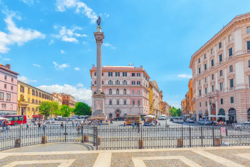 Saint Mary Major Square And Column Of Peace Rome