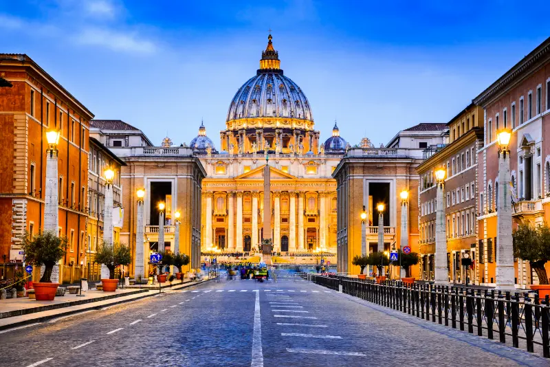 Street Leading To Vatican City Rome