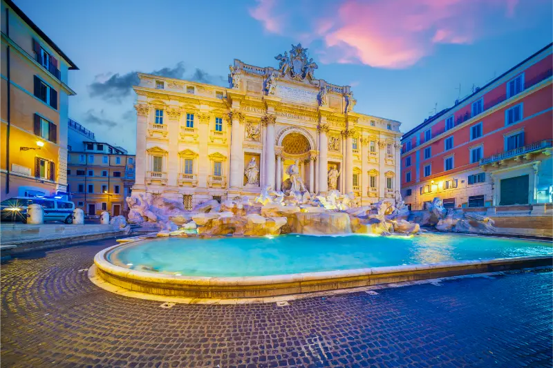 View Iconic Trevi Fountain Rome Italy